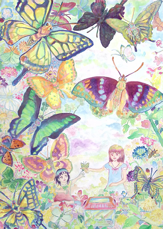 「たまごからそだてた美しい蝶々たち」