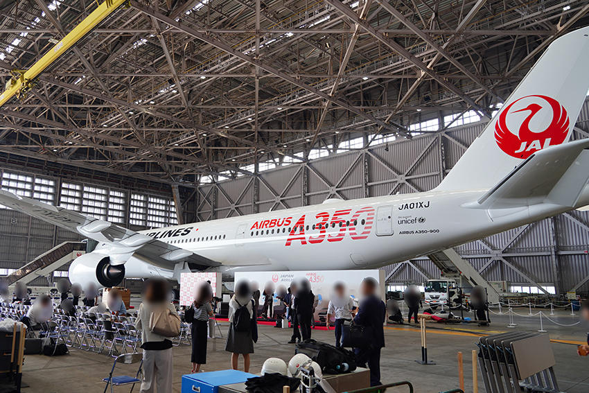 「エアバス A350」の側面