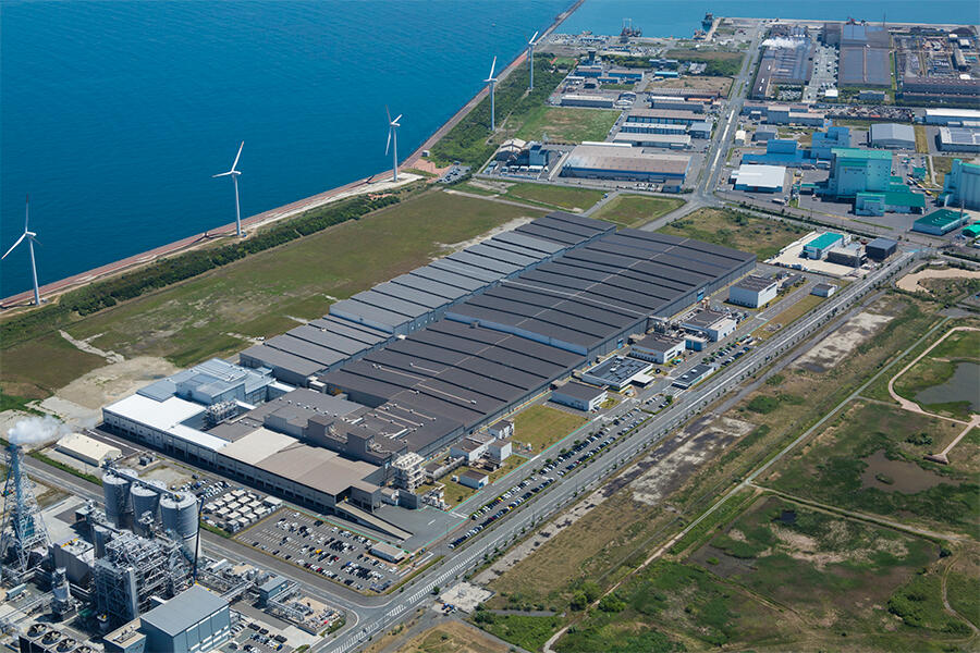 7月に購入電力の100%再生可能エネルギー化を実施した北九州工場