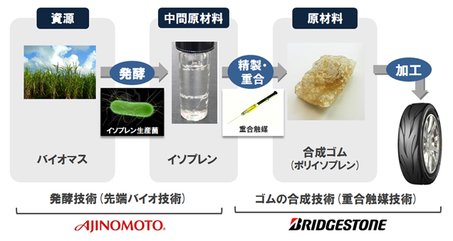 株 ブリヂストンと味の素 株 バイオマス由来の合成ゴムを共同開発 100 サステナブルマテリアル化 の実現に向けて ニュースリリース 株式会社ブリヂストン