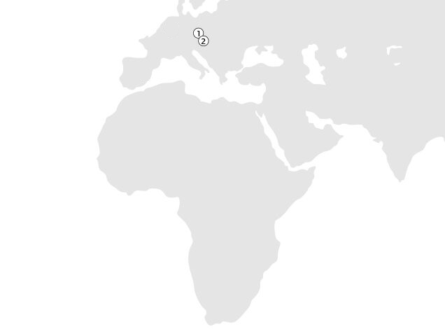 多角化製品工場の所在地（欧州・中近東・アフリカ）