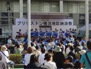 納涼祭での近隣中学校吹奏楽部の演奏