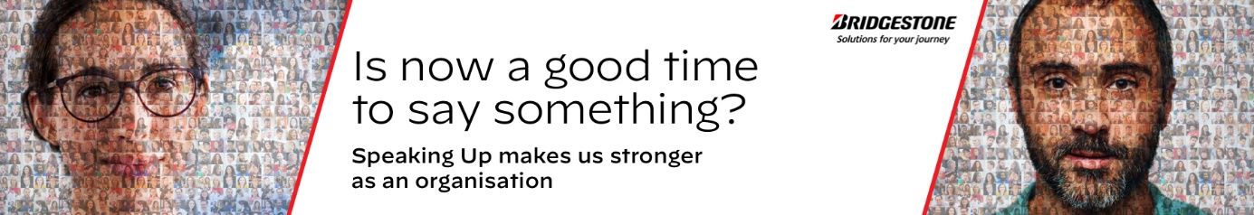 「Speak Up（声を上げよう）ポリシー」発行のバナー  