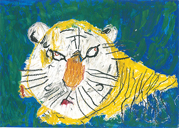 獲物を狙うトラ