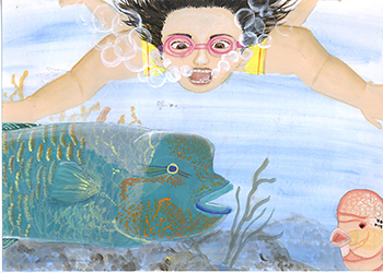 ナポレオンフィッシュの親子