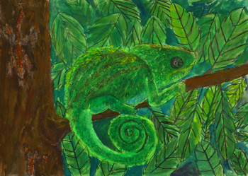 森のカメレオン