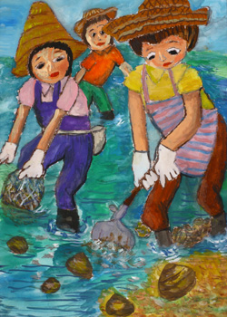 楽しい潮干狩り