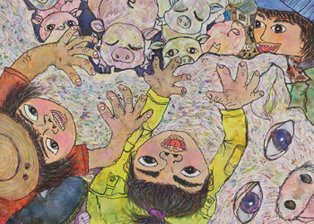 ブタの親子と私たち