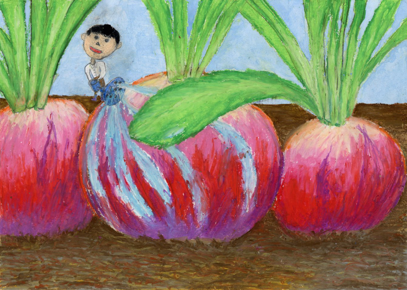 「ぼくがそだてた大すきなラディッシュ」