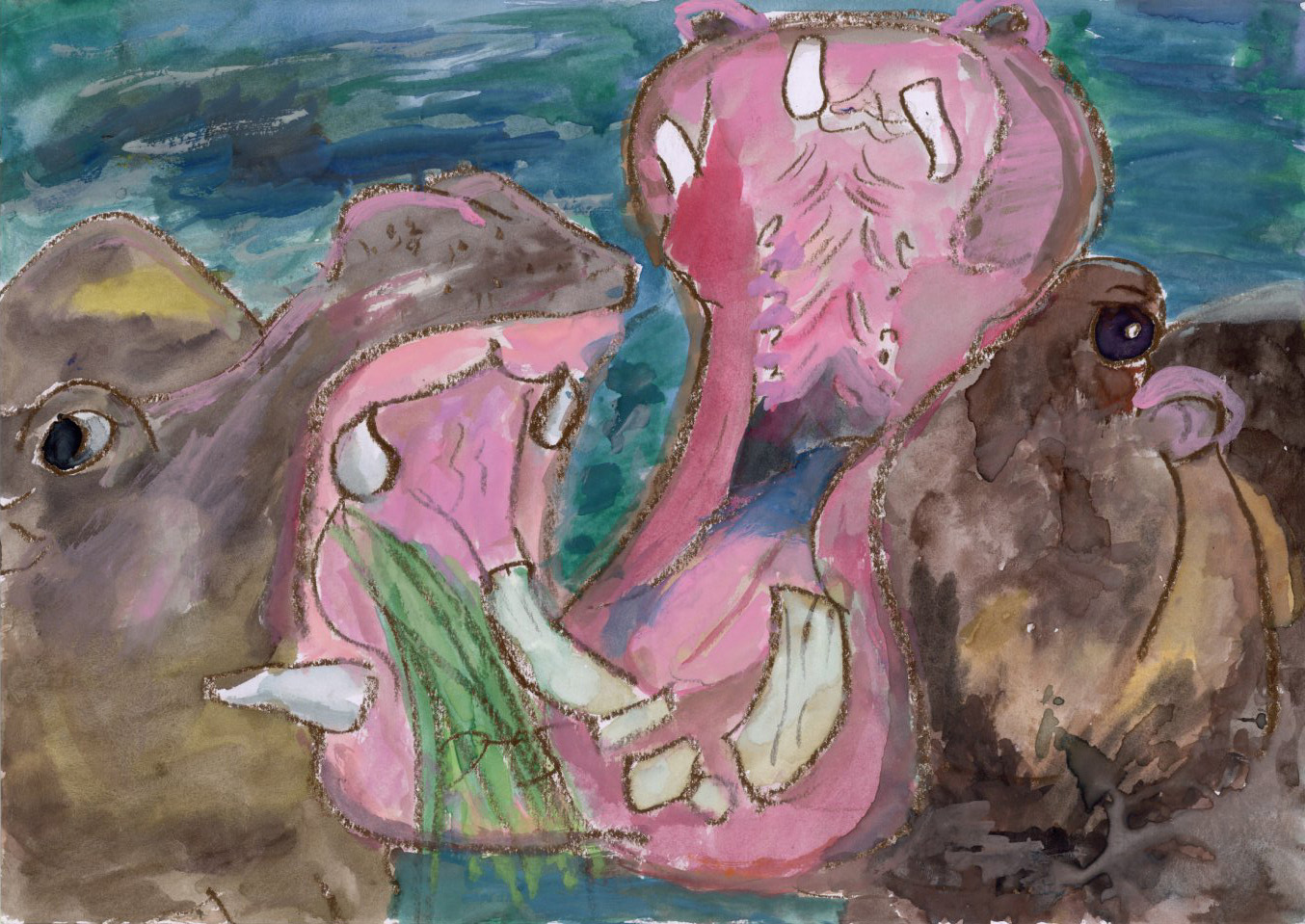 「大きい口のかば」