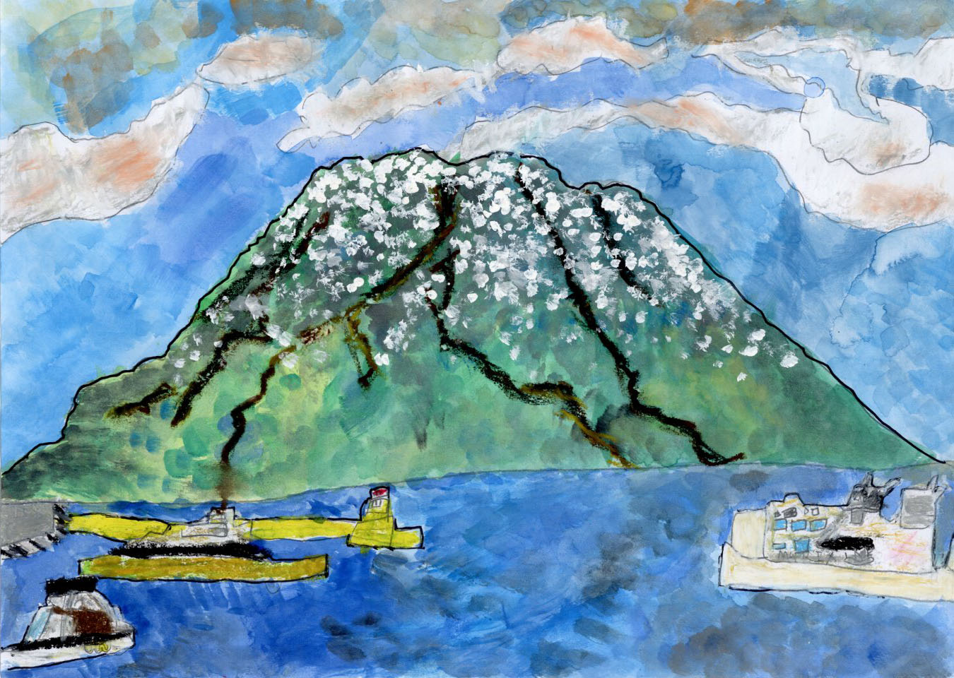 「さくらじまの雪げしょう」