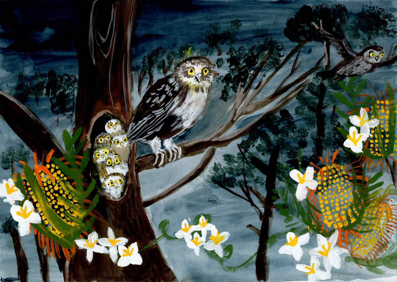 「ふくろうたちが、見た命の花」