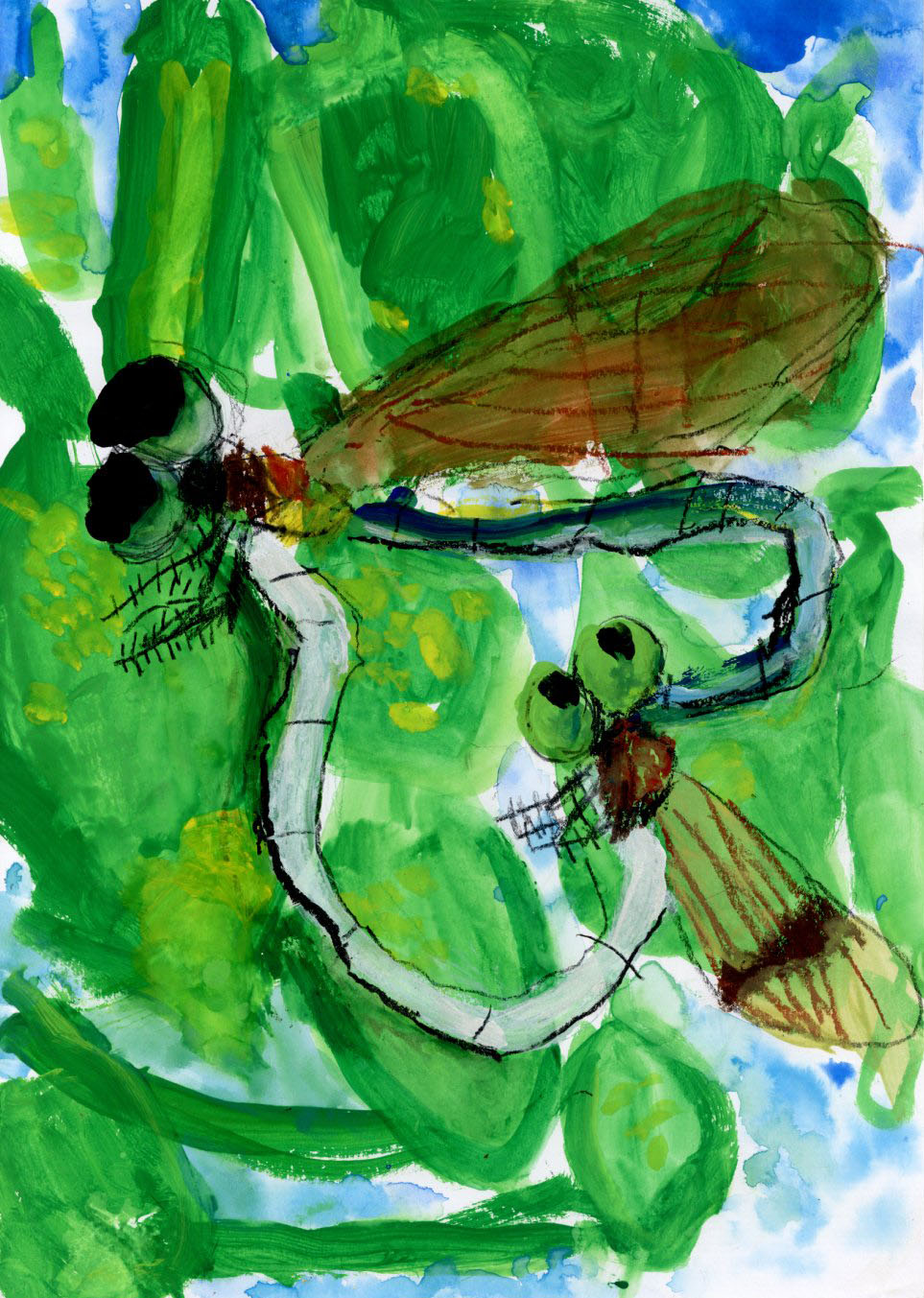 「ハートになった糸トンボ」