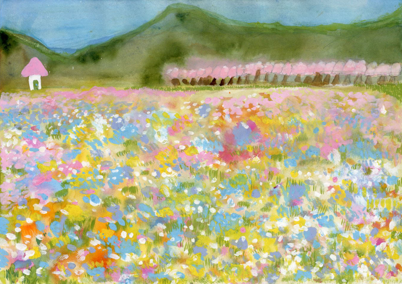 「お花ばたけ。」