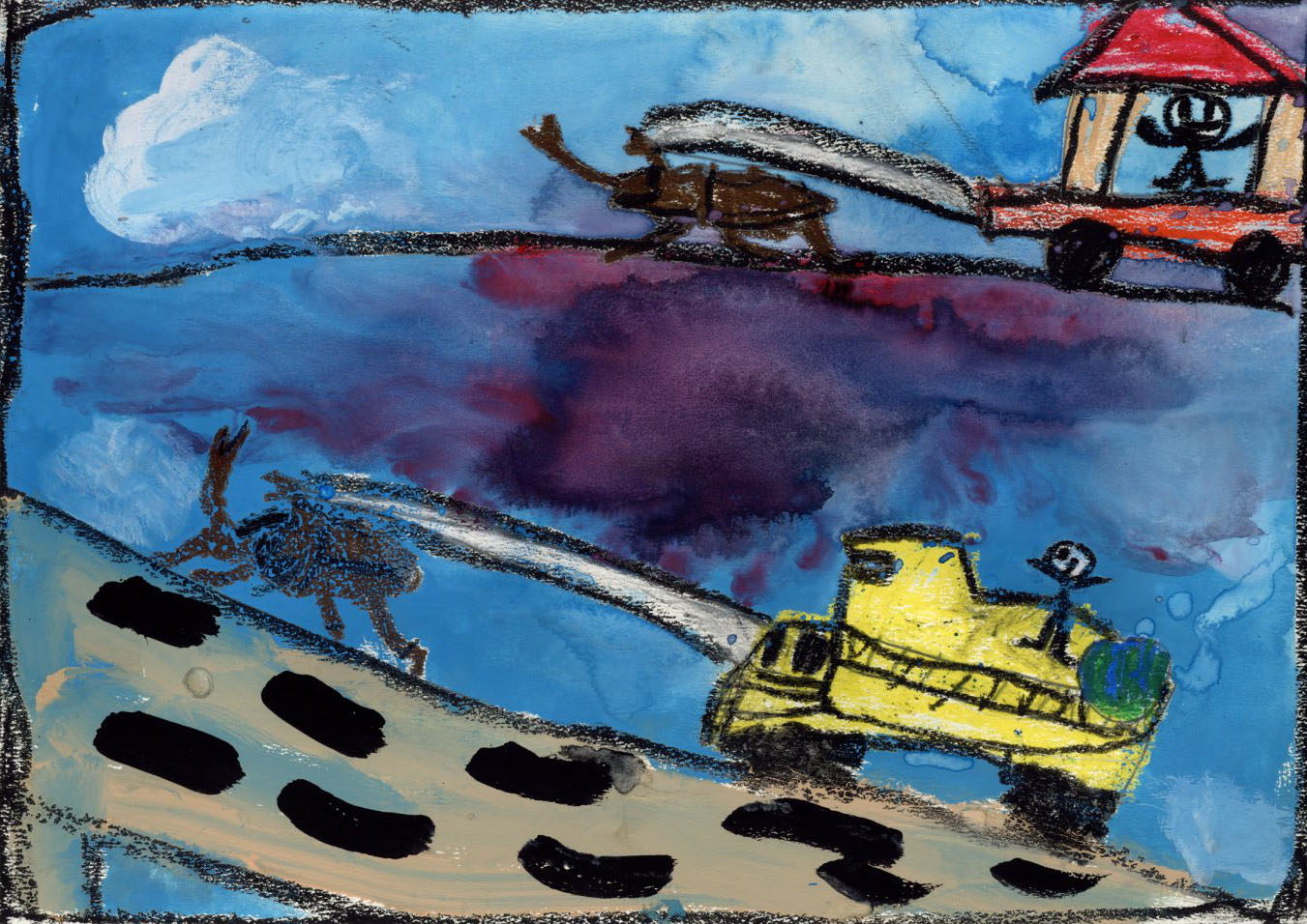 「かぶと虫の力くらべ」