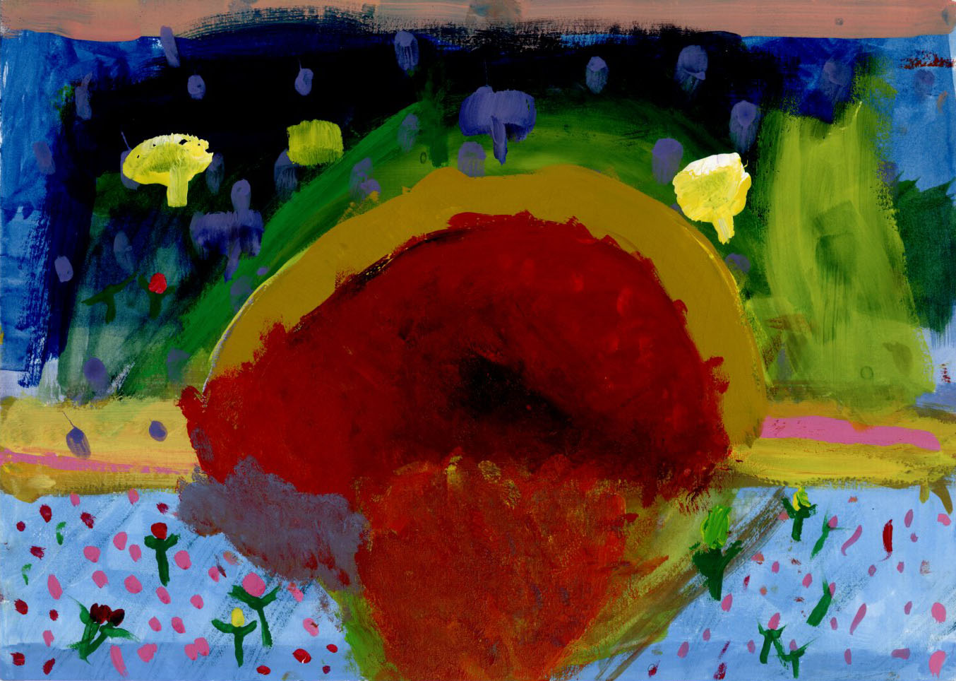 「きれいなゆうひがしずむ」