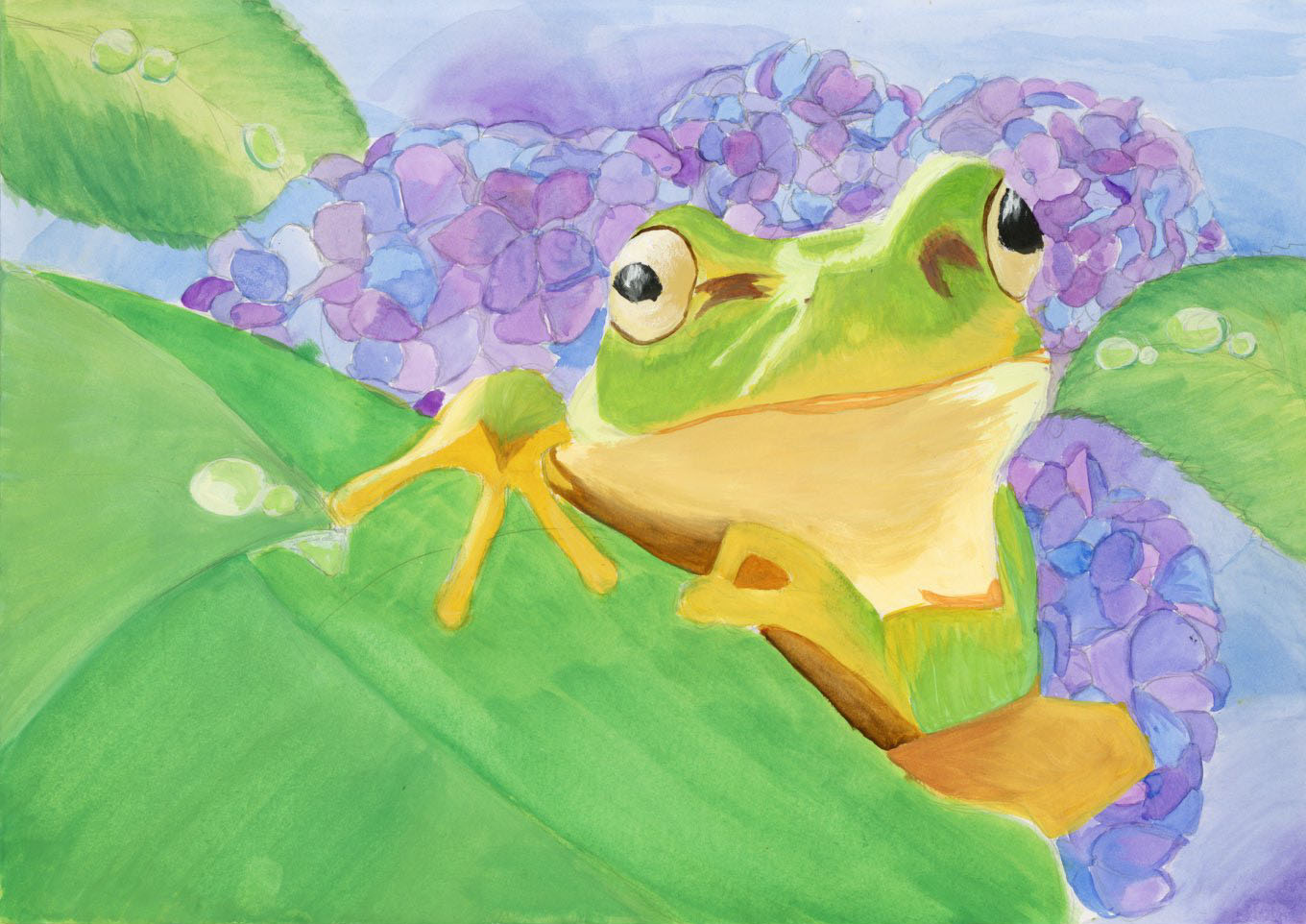 「雨上がったね」