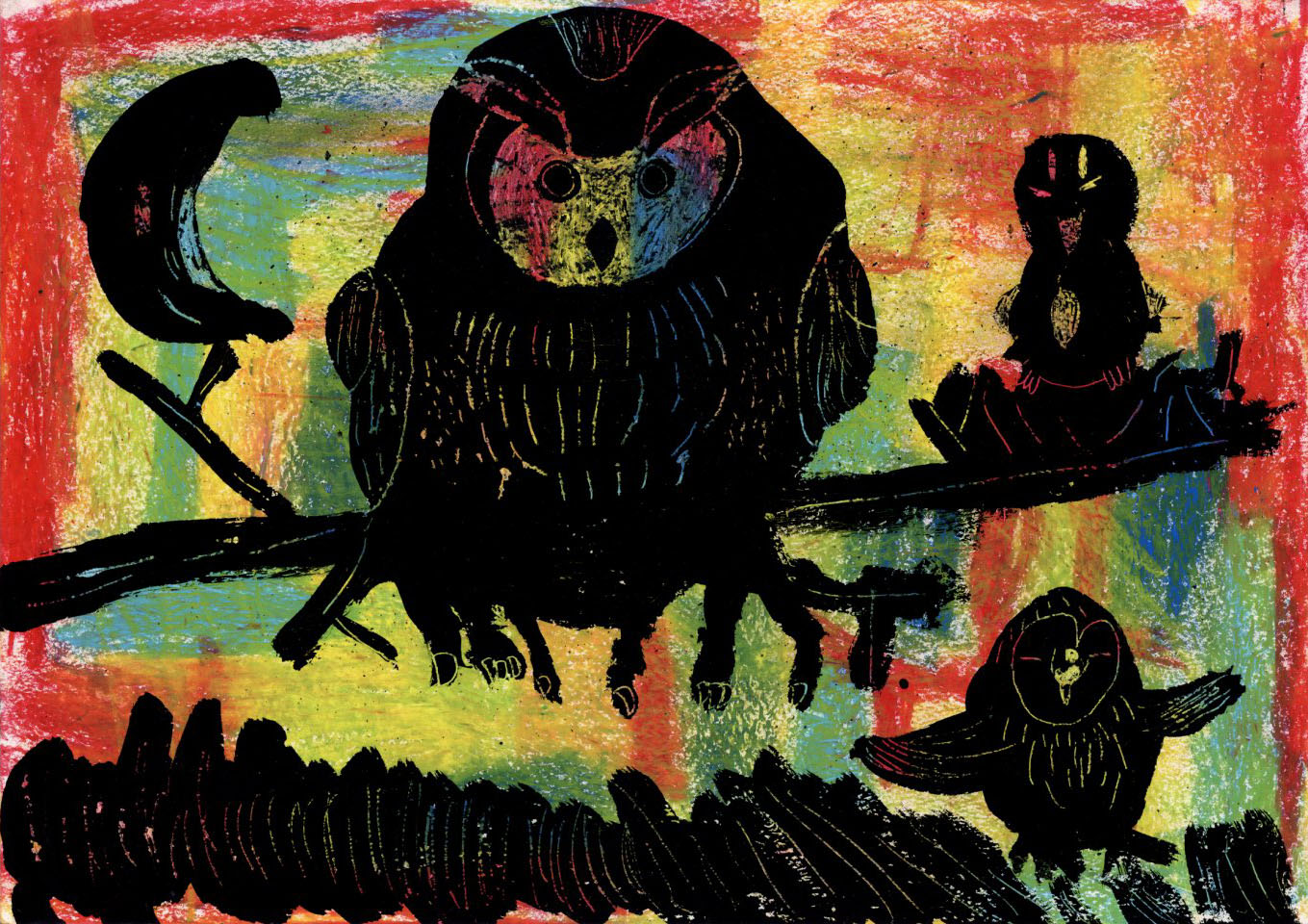 「月とフクロウ」